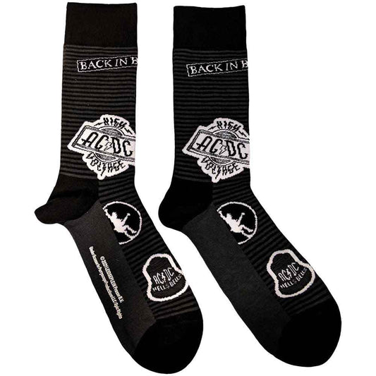 AC/DC Icons Black Unisex Adult Ankle Socks image 0