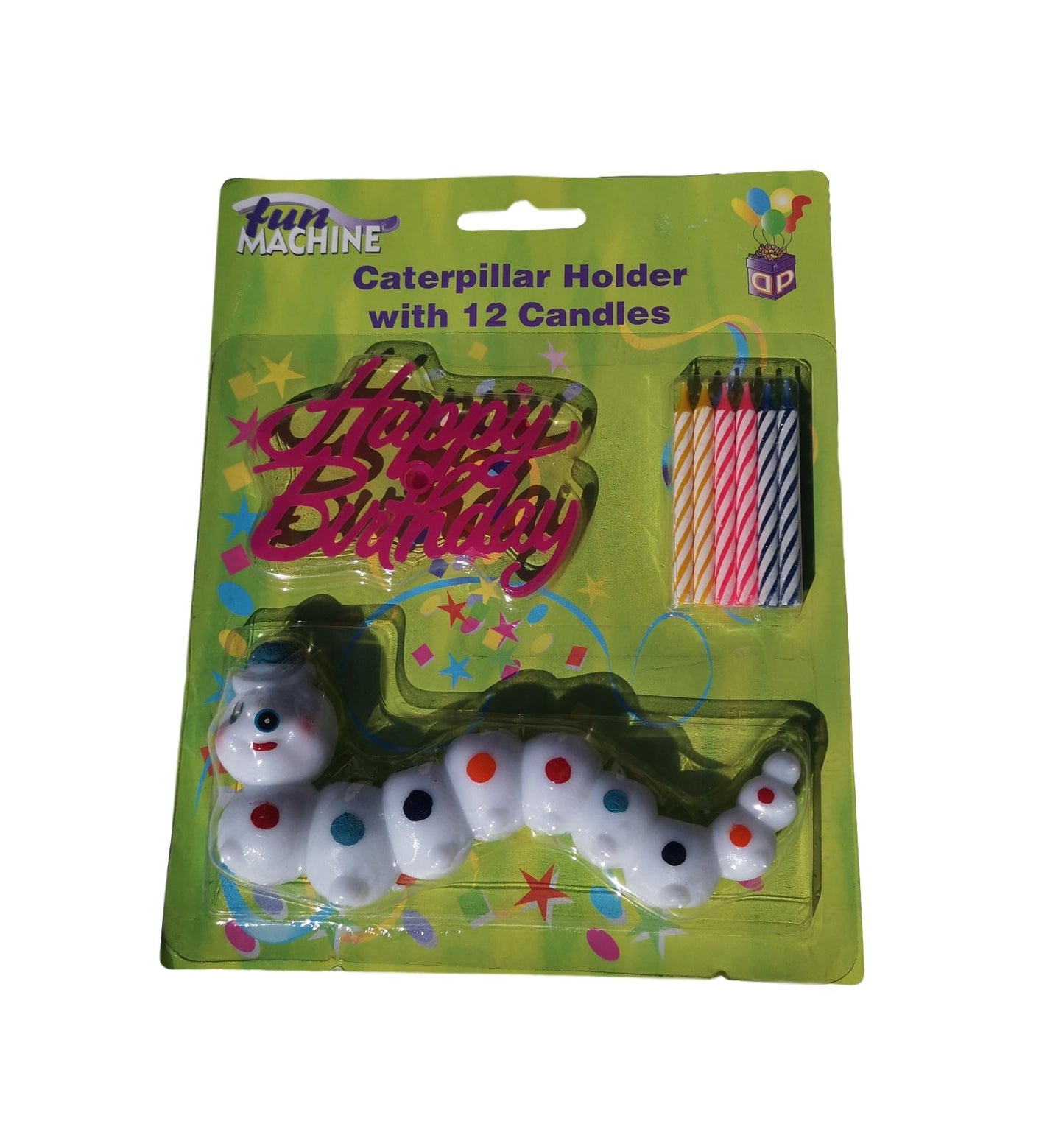 Table Top Happy Birthday Caterpillar Candle Holder image 1