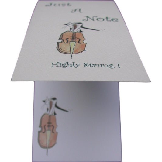 A range of Jill Latter designed Musical Cat notepads-Highly Strung image 0
