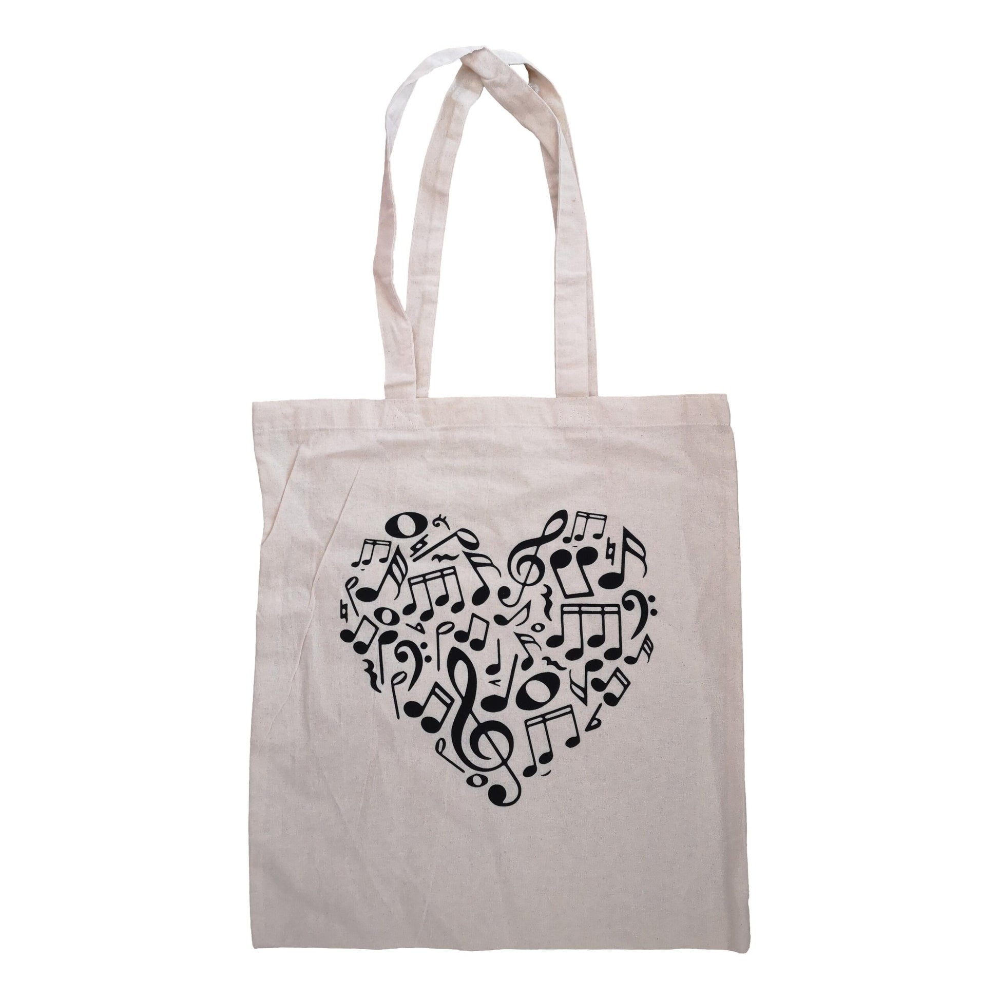 Heart of Notes Cotton Tote Bag image 0
