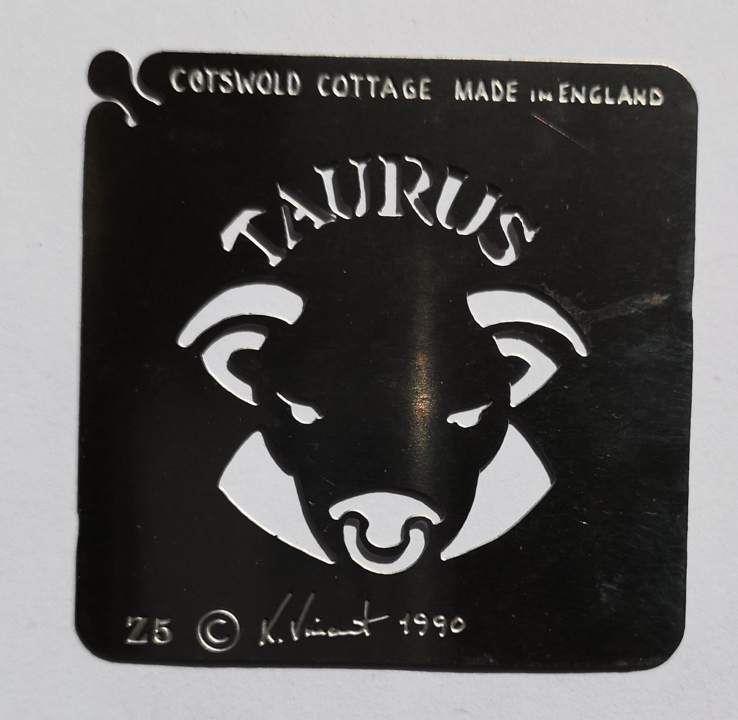 Stainless steel Z5 Taurus cake decorating / card making stencil image 0