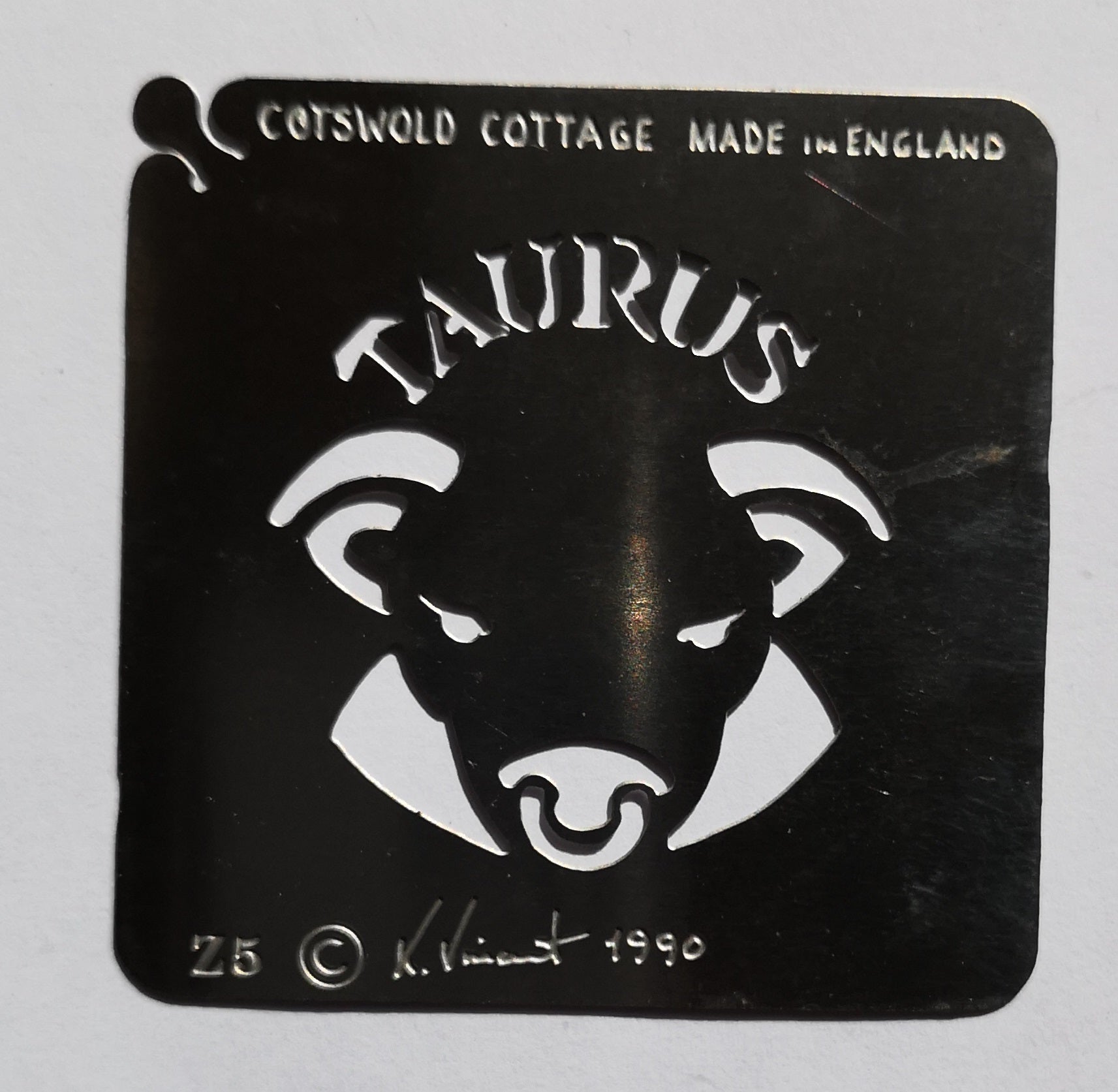 Stainless steel Z5 Taurus cake decorating / card making stencil image 0