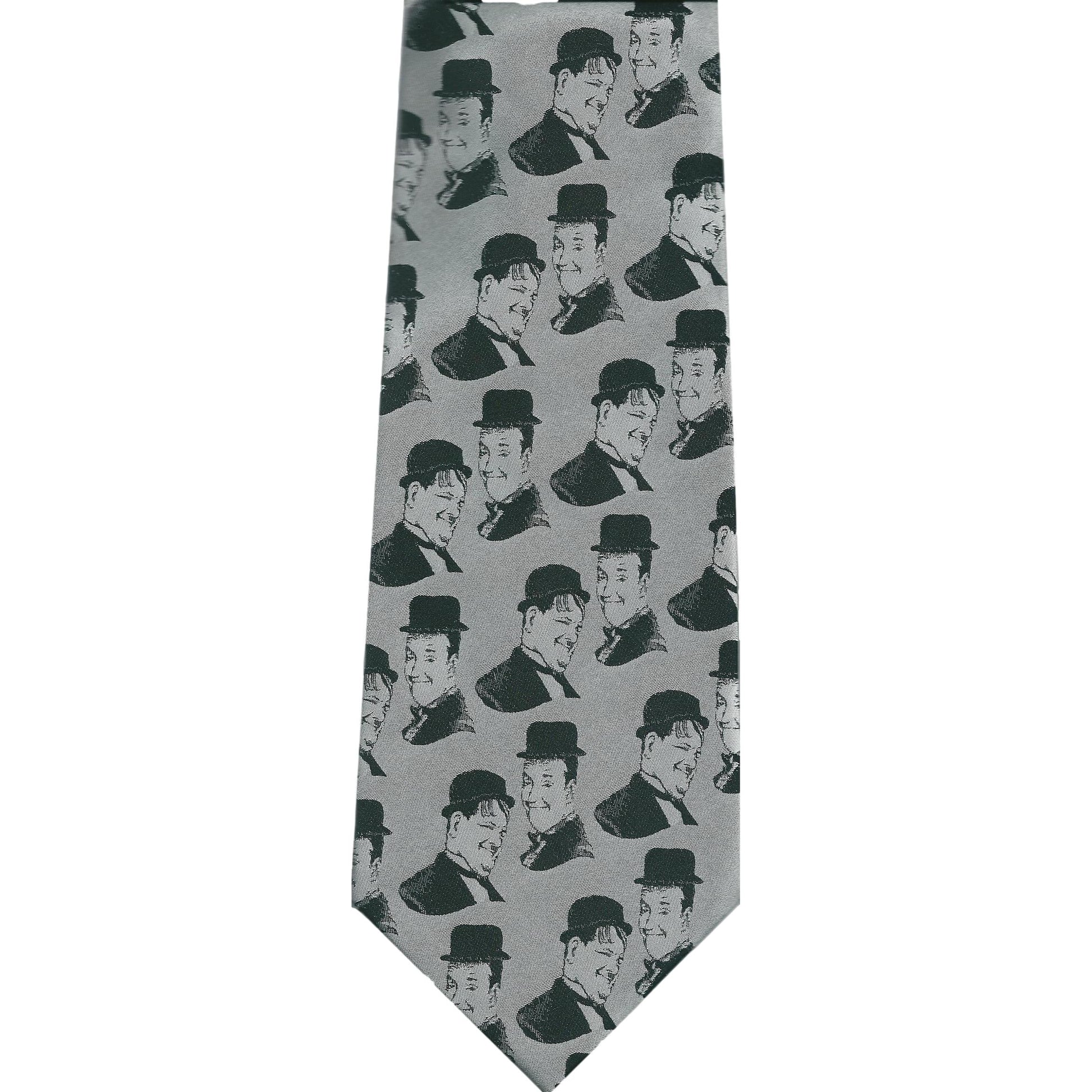 Laurel and Hardy Comedy Duo Sleeved 100% Micro Fibre Classic Tie image 1