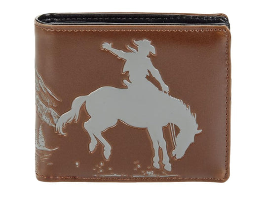 Cowboy Brown Gents Leatherette Wallet image 0