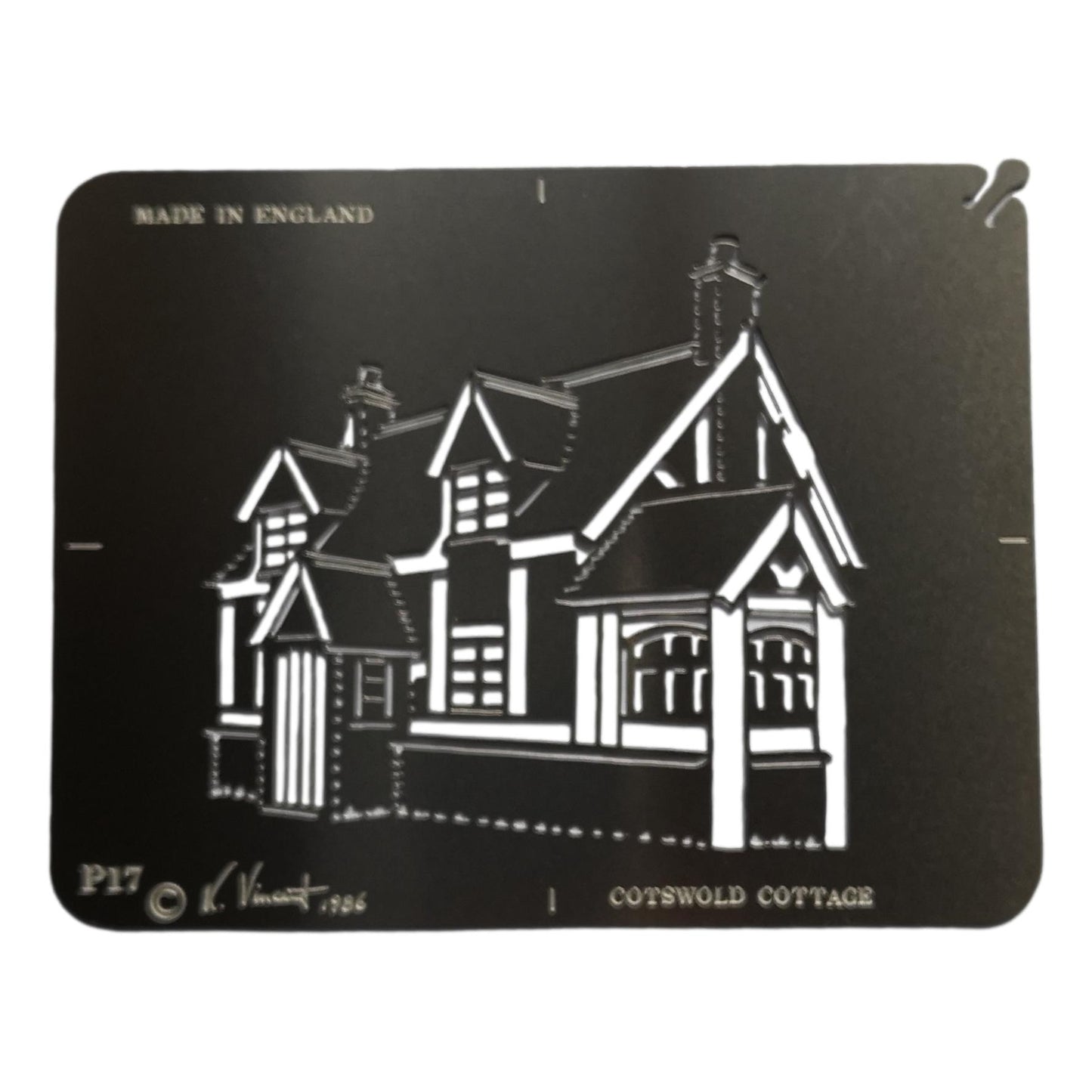 Stainless steel P17 Large House cake decorating / card making stencil image 0