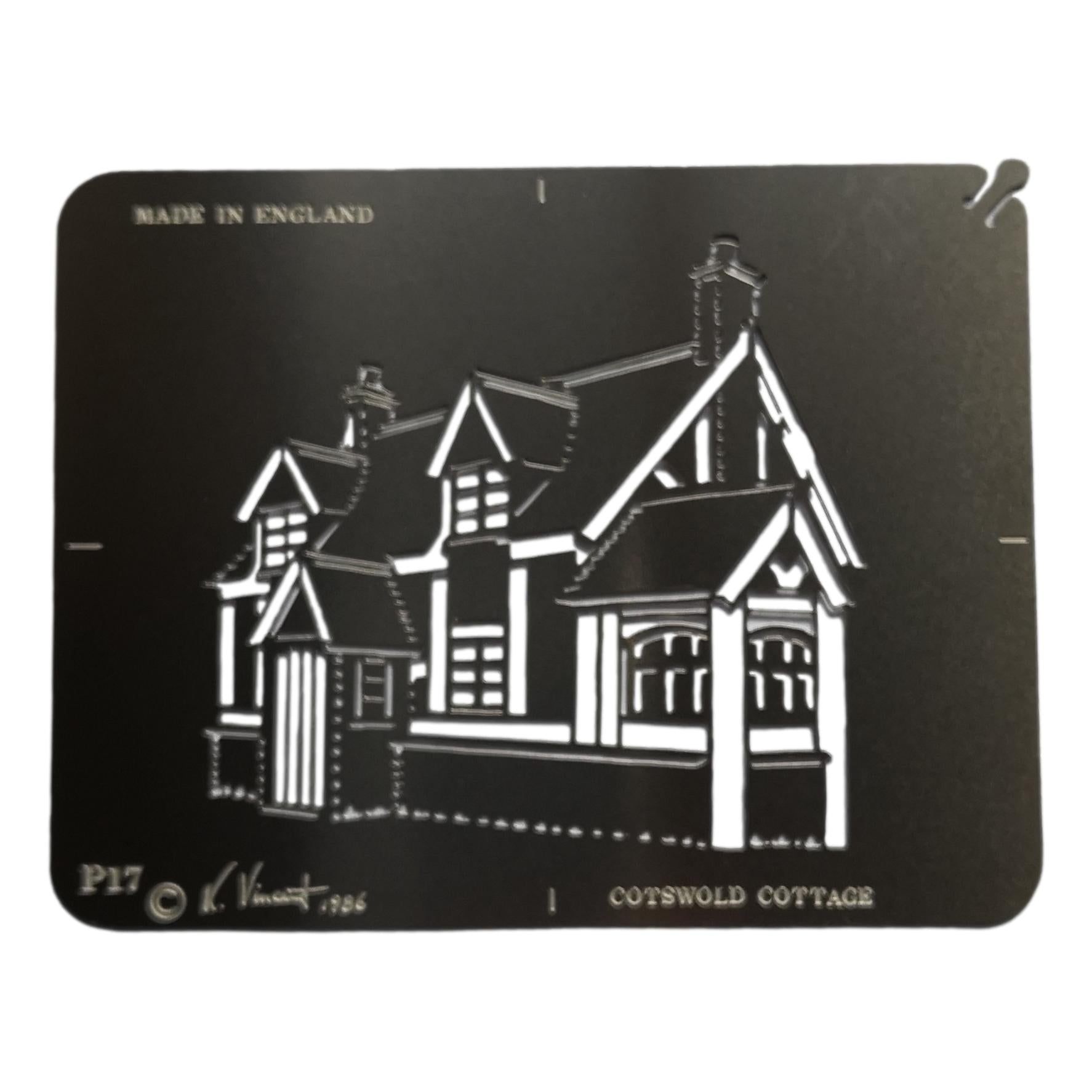 Stainless steel P17 Large House cake decorating / card making stencil image 0