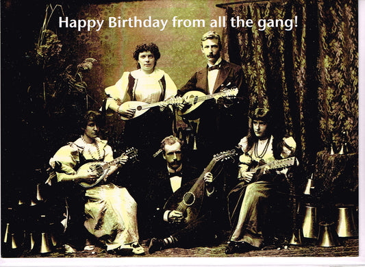 All The Gang Claire Spake designed Music card image 0