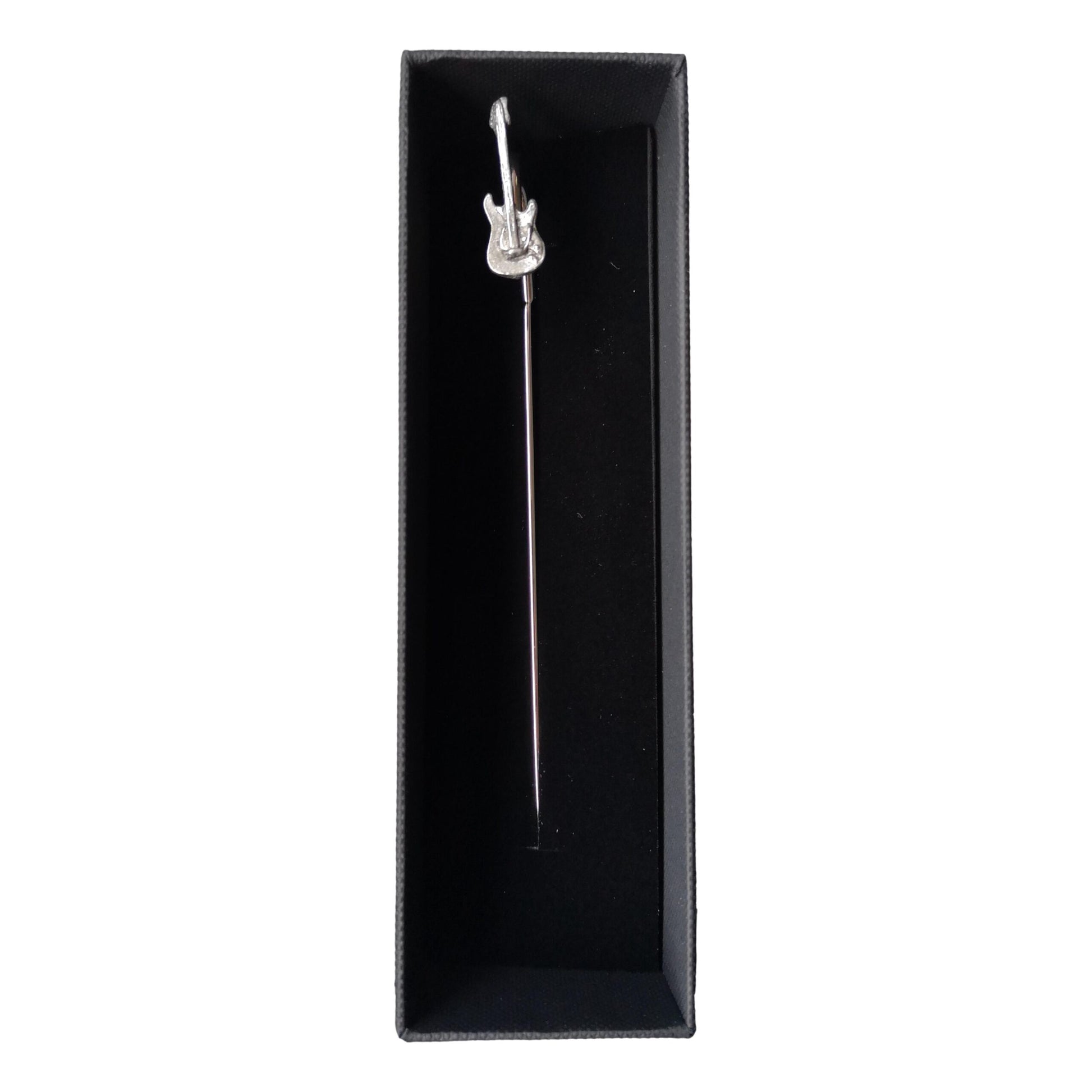 Electric Guitar pewter metal flattened stem bookmark image 1