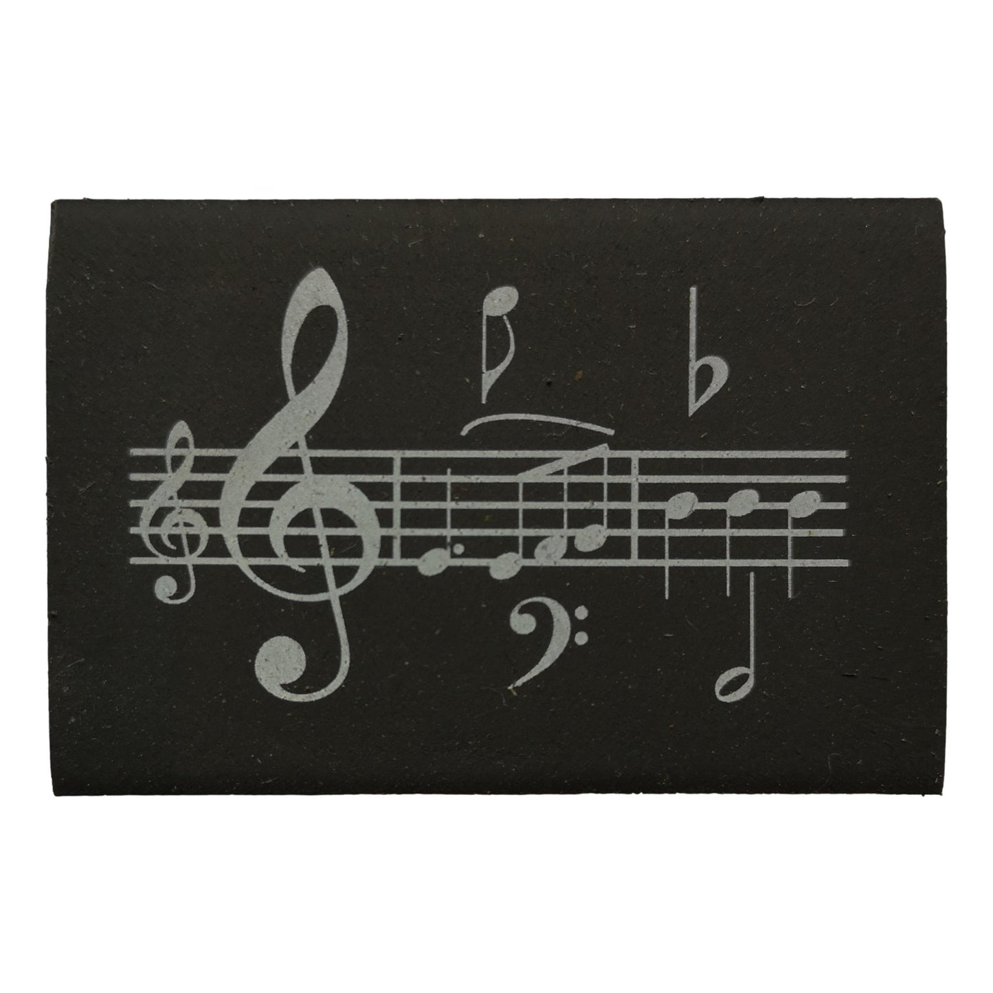 Music Stave rectangular eraser rubber white on black student teacher musician gift image 0