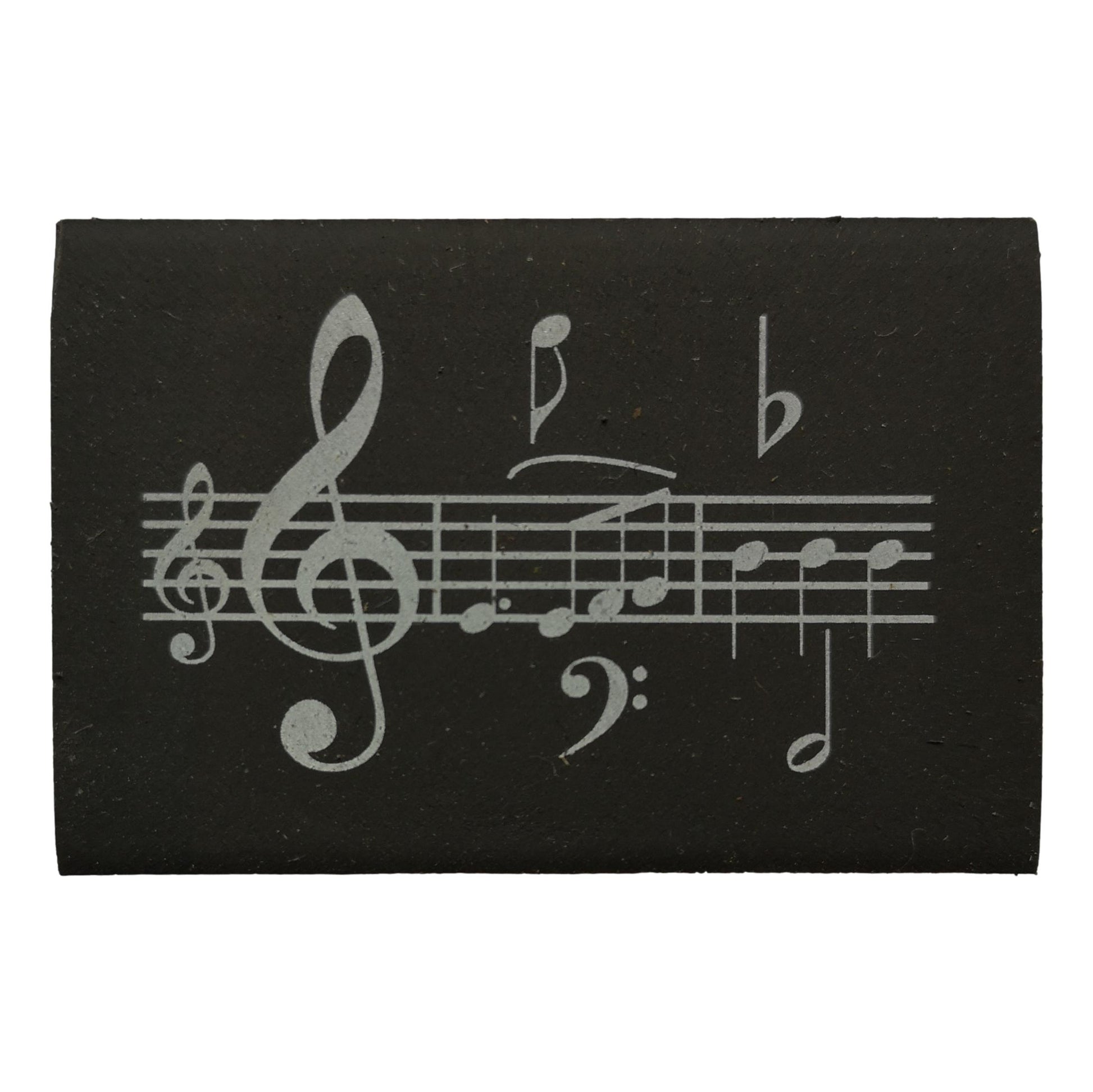 Music Stave rectangular eraser rubber white on black student teacher musician gift image 0