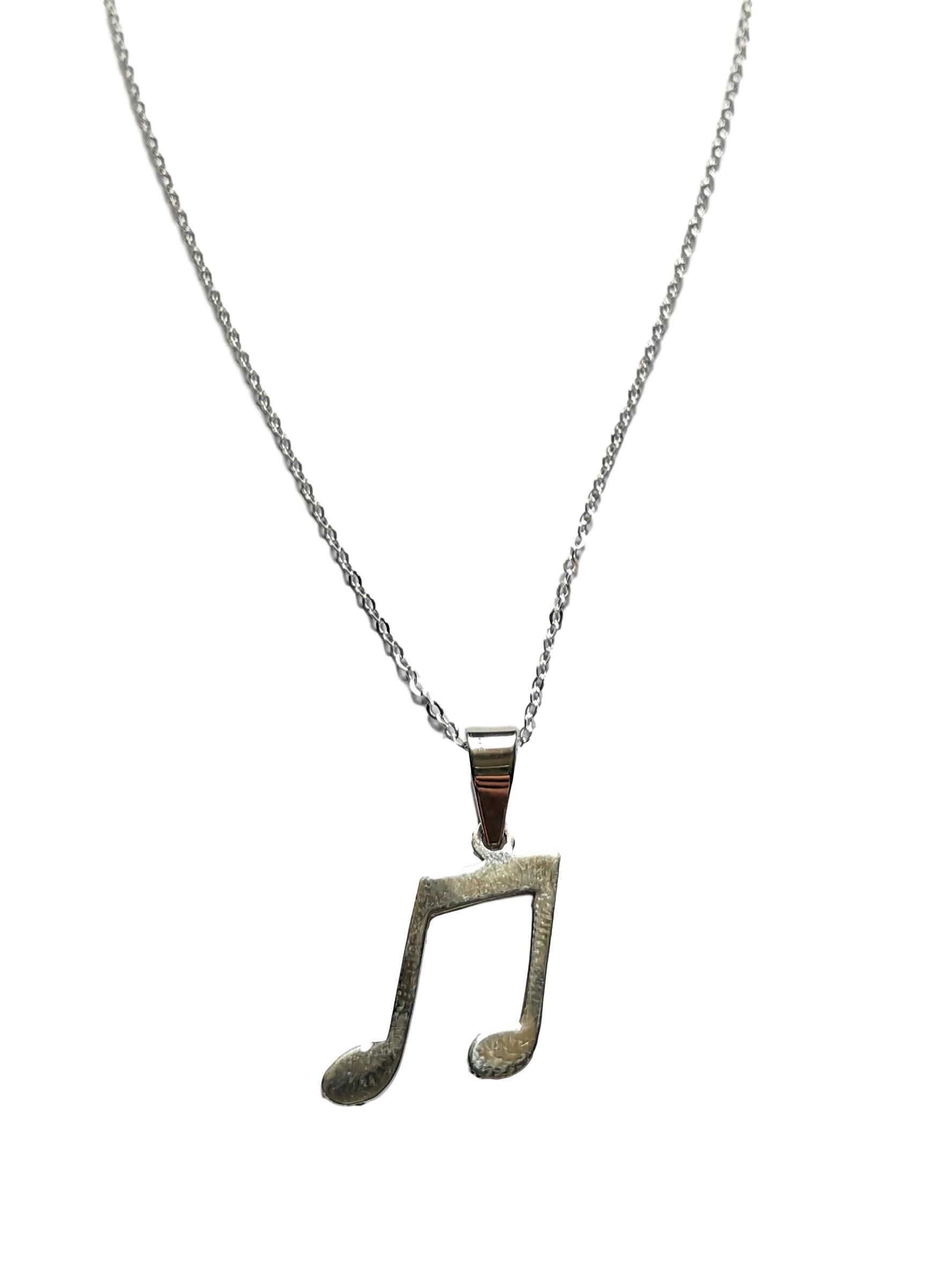 Quavers Music Notes sterling silver charm pendant image 0