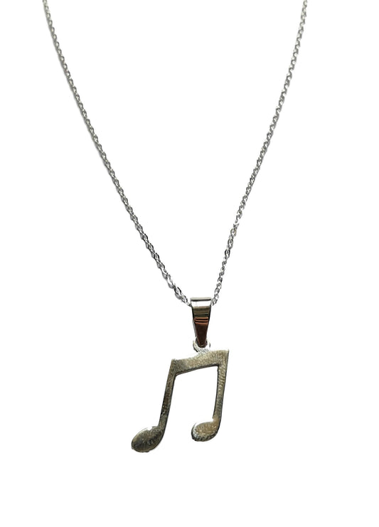 Quavers Music Notes sterling silver charm pendant image 0