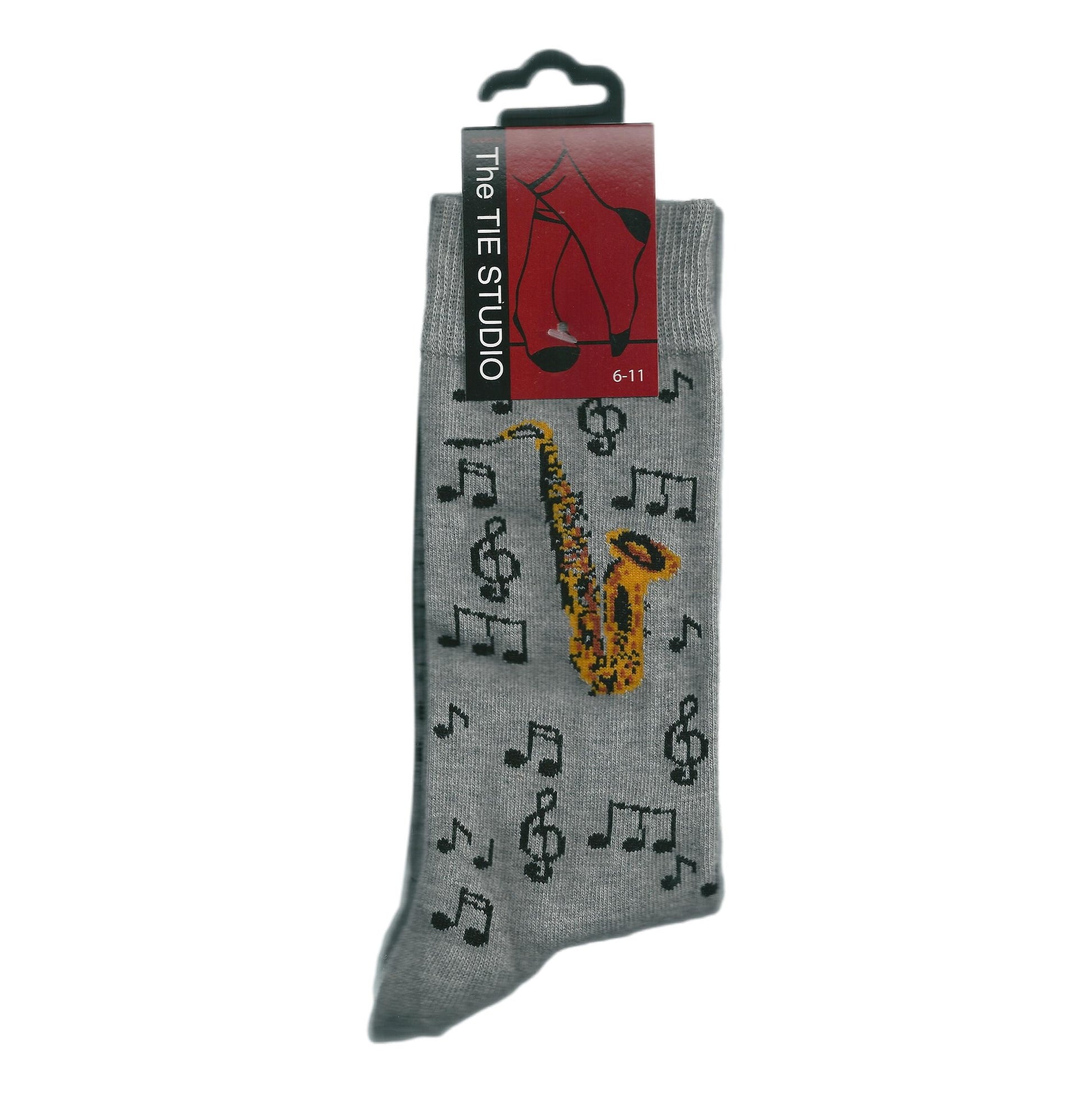 Brass Gold Sax Saxophone Music Band Unisex Novelty Ankle Socks Adult Size 6-11 image 0