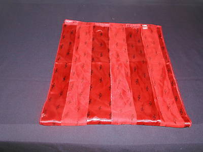 Small Treble Clefs red satin stripe scarf image 0