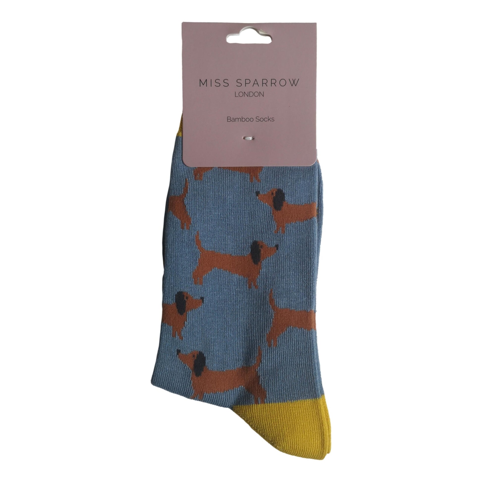 Dachshund Sausage Dog Denim Womens Novelty Ankle Socks Adult One Size image 1
