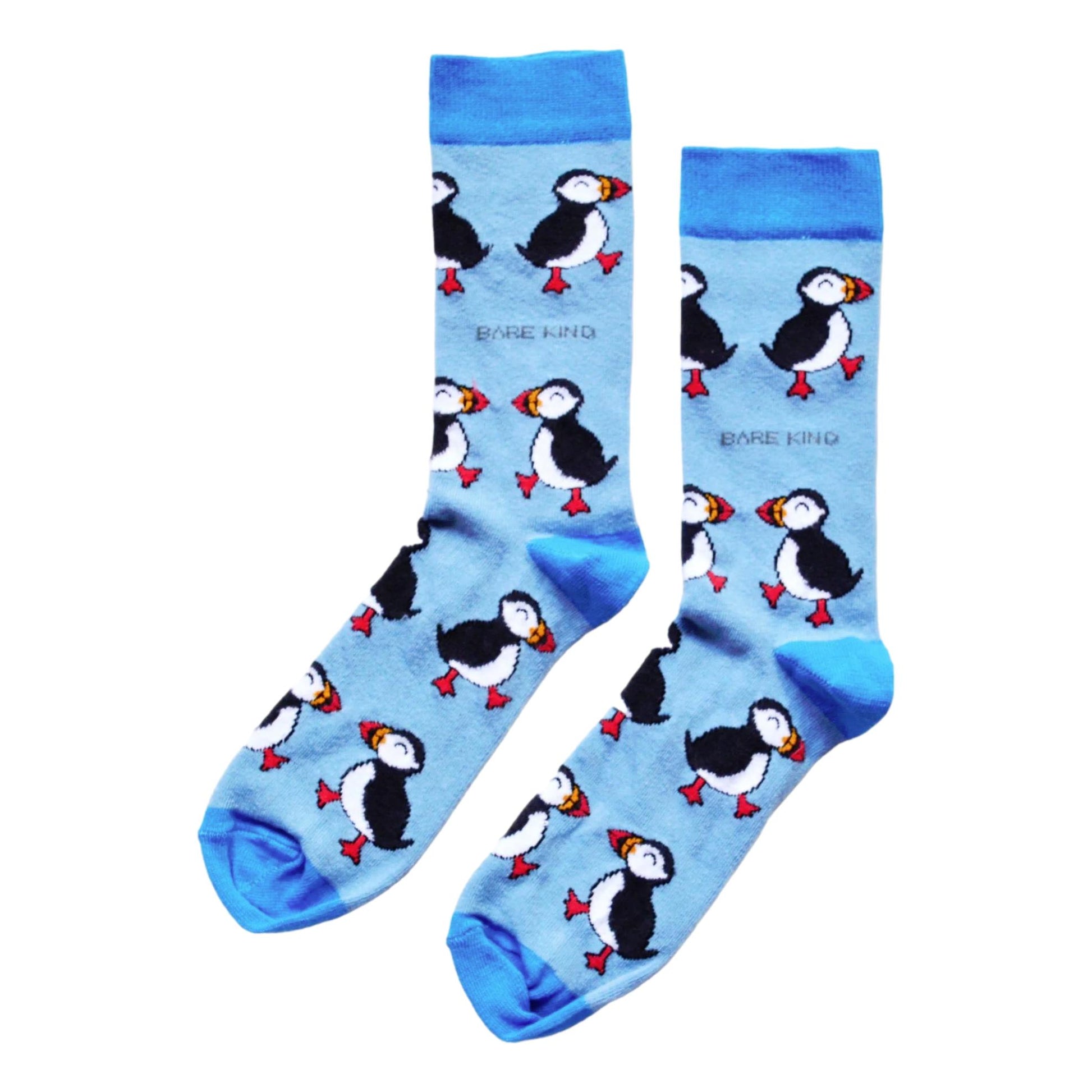 Save The Puffins Sky Blue Womens Novelty Ankle Socks Adult One Size image 0