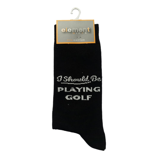 I Should Be PLAYING GOLF Cottonrich Unisex Novelty Ankle Socks Adult Size 6-11 image 0