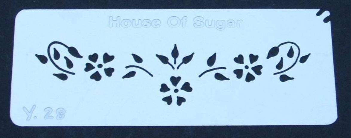 Stainless steel Y28 primrose Garland cake decorating / card making stencil image 0