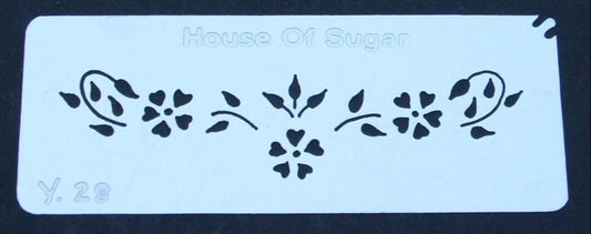Stainless steel Y28 primrose Garland cake decorating / card making stencil image 0