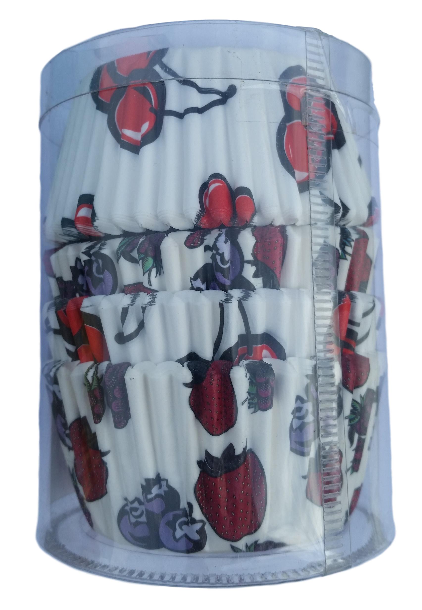 100 Mixed Berries Easybake Glassine Muffin Cases image 0