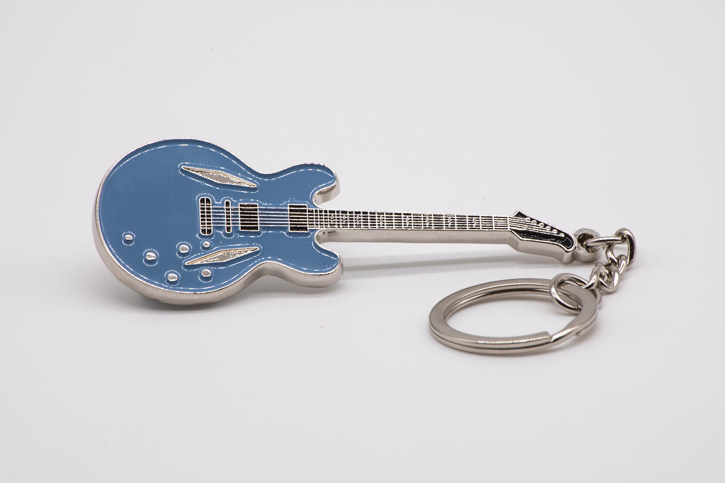 Dave Grohl Signature Gibson ES335 Electric Guitar polished silver-plated keyring image 1