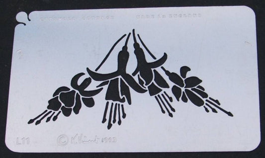 Stainless steel Fuchsia L11 cake decorating / card making stencil image 0