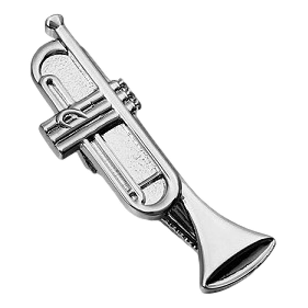 Trumpet Silver-plated Tie Bar/Clip/Slide image 0