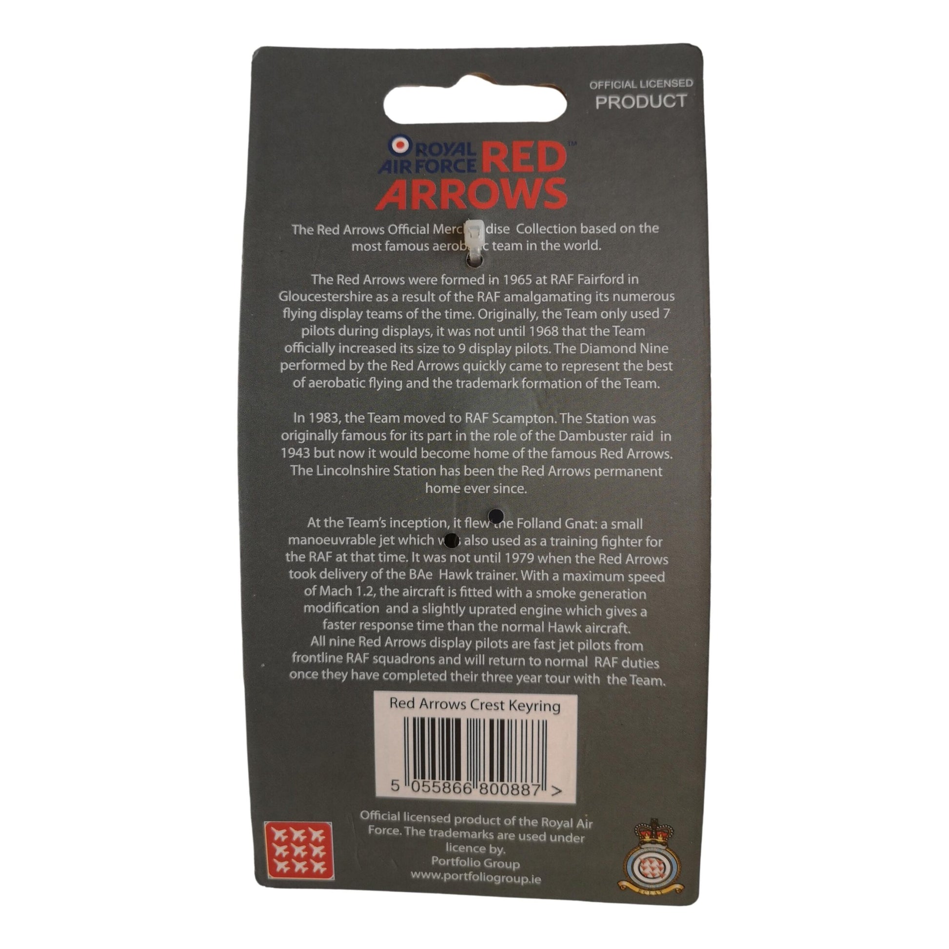 Royal Air Force Red Arrows Crest RAF keyring image 2