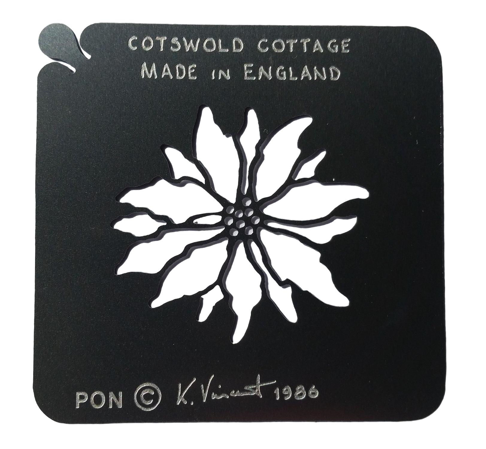 Stainless steel Poinsettia PON cake decorating / card making stencil image 0