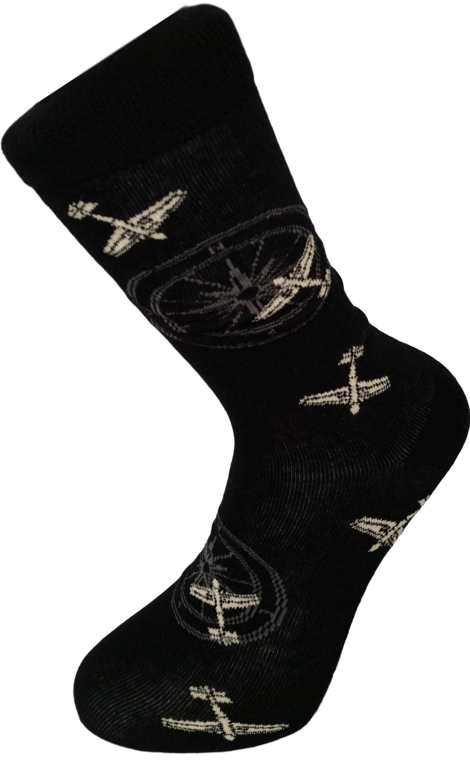 Aircraft Planes and Compass Unisex Novelty Ankle Socks Adult Size 6-11 image 0