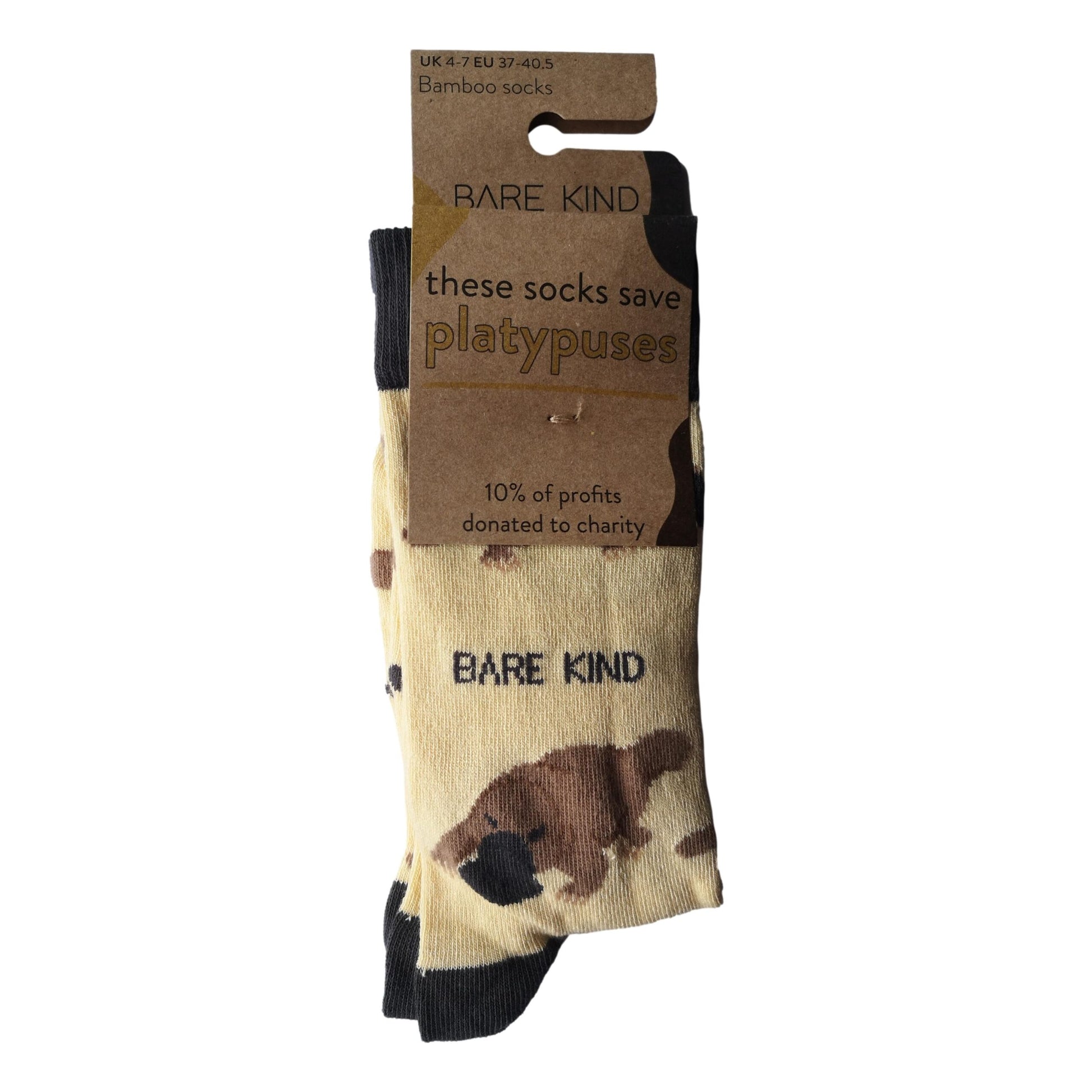 Save The Platypuses Cream Womens Novelty Ankle Socks Adult One Size image 1