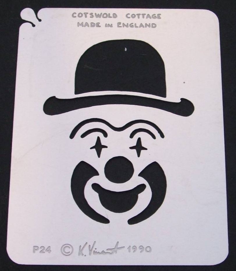 Stainless steel P24 Clown cake decorating / card making stencil image 0