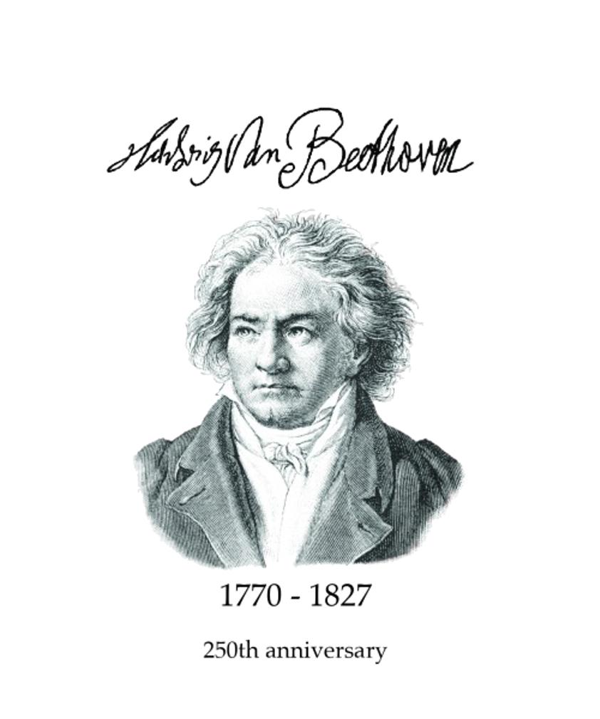Beethoven 250th anniversary blank card image 1