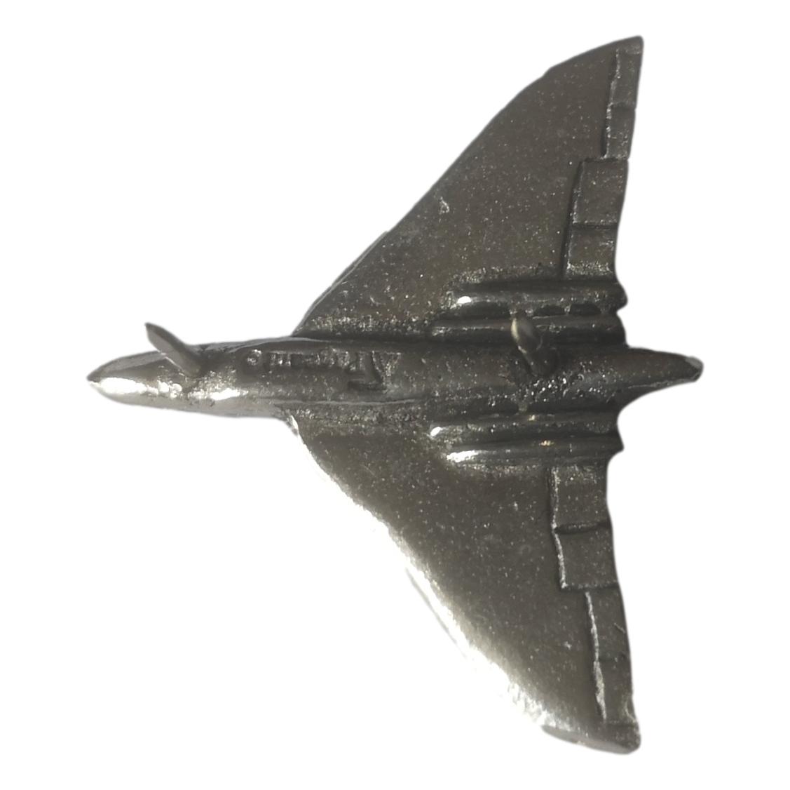 Vulcan Bomber polished pewter metal lapel pin badge image 2
