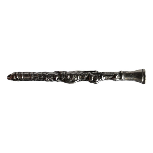 Clarinet Jazz Musician polished pewter metal lapel pin image 0