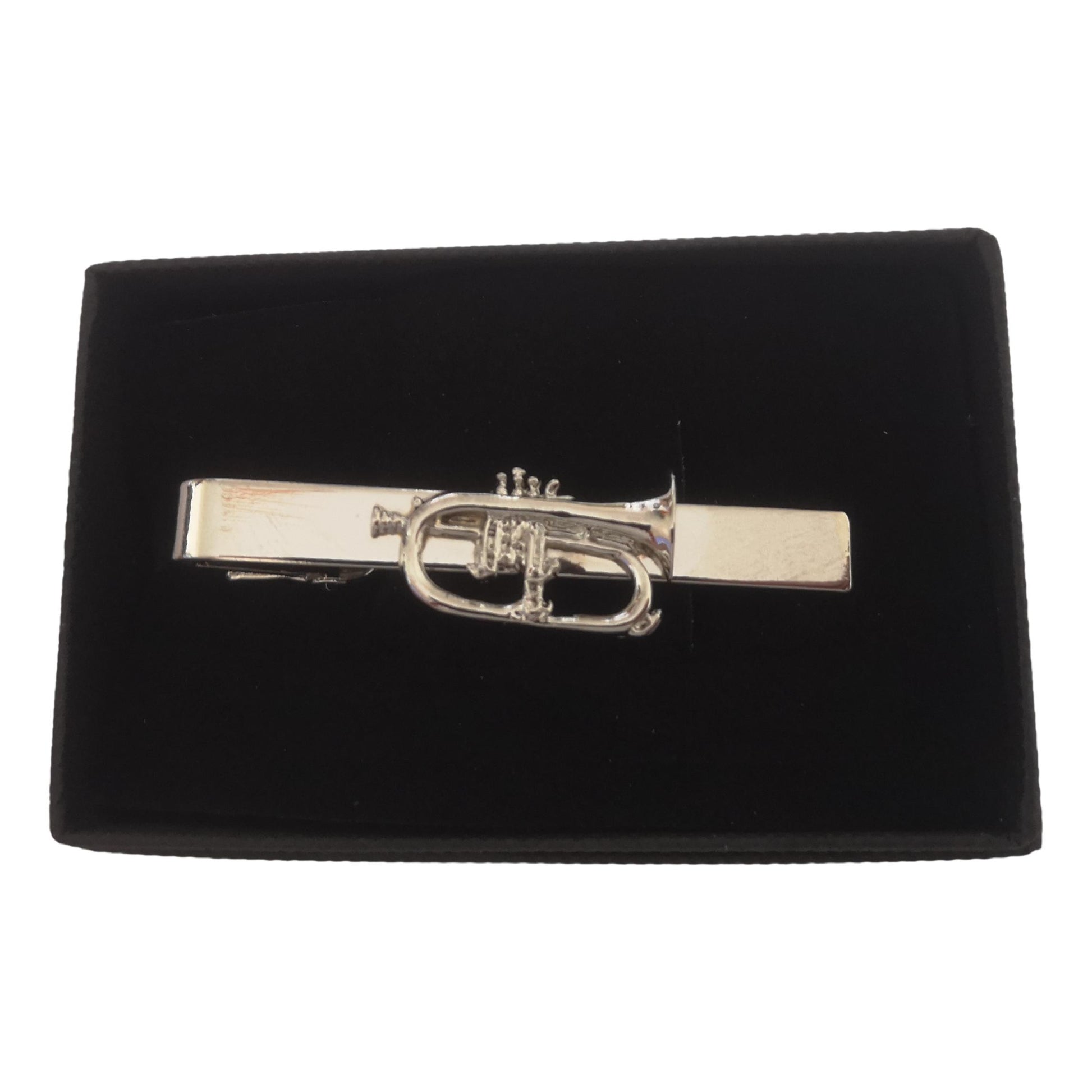 Flugel Horn Silver-plated Tie Bar/Clip/Slide image 1